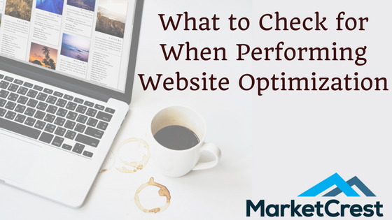 What to Check for When Performing Website Optimization