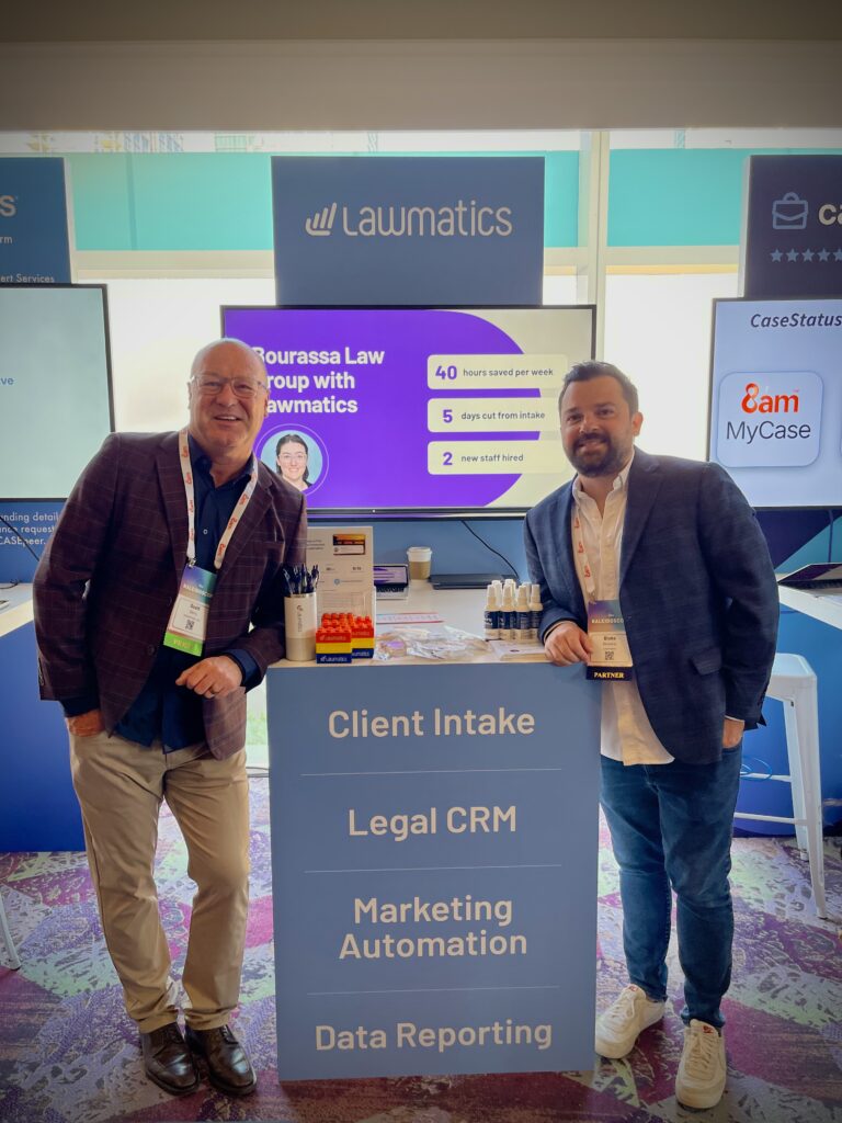 Scott Berry at the Lawmatics Booth at Kaleidoscope 2025