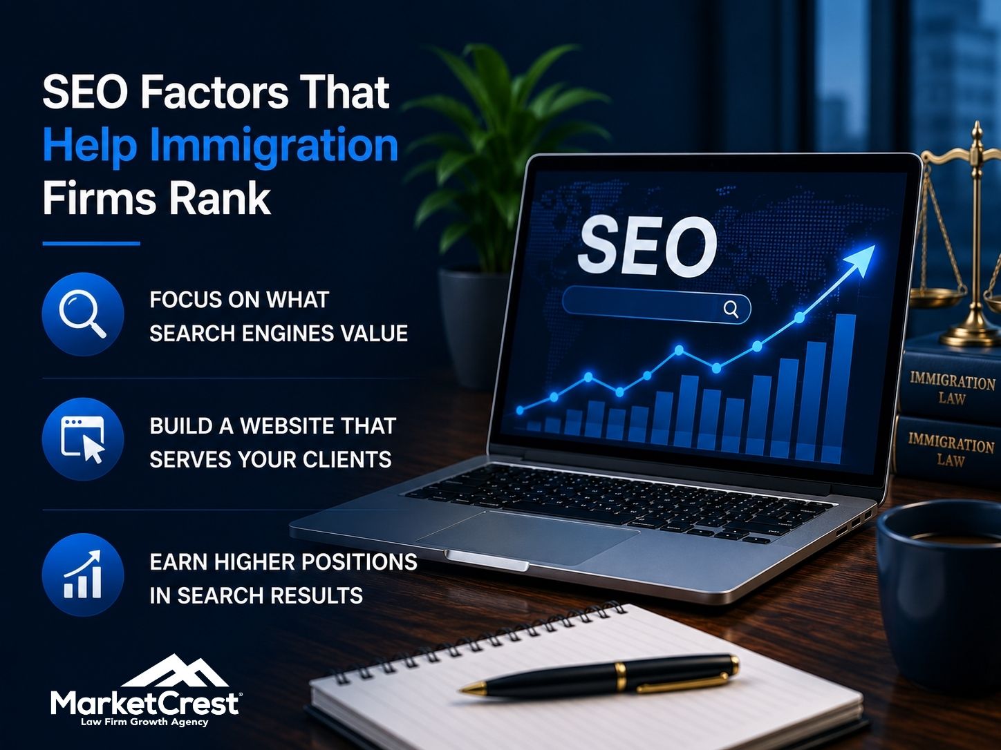 SEO strategies for immigration firms - MarketCrest LLC.